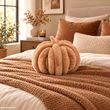 Kürbis Kisssen in Karamell Beige Deko für Herbst, Halloween, Erntedankfest Geschenk 4
