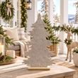 Dekorativer Aufsteller für Weihnachten, Tannenbaum aus Filz in Beige 3