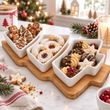 Serviertablett SET Tannenbaum Weihnachtsbaum Party Tischdeko Weihnachten  2