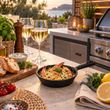 SET Mini Bratpfanne aus Gusseisen für Backöfen, Grill, BBQ und Induktion geeignet & Servierbrett  4