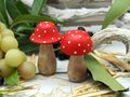 Fliegenpilz Figuren Pilze Dekofiguren Herbst Dekoration Glückspilz rot weiß braun 7cm H 2
