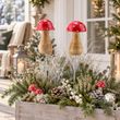 2 Pilzstecker für Blumentöpfe, Pflanzgefäße, Herbstgestecke, DIY Advents Arrangements 2