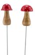 Fliegenpilz 7cm aus Mangoholz auf Metallstecker Holz Fliegenpilz 29cm L 1