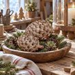2 Tannenzapfen – Deko Herbst & Weihnachten für Tisch, Regal, Fensterbank, Schale, Adventskranz  3