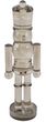 Nussknacker Soldat Figur Grau transparent Glas Deko Weihnachten 26cm  1