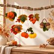 Hängedeko Herbst Filz Eicheln Kürbis Zapfen Herbstblätter 6 Stück 8