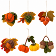 Hängedeko Herbst Filz Eicheln Kürbis Zapfen Herbstblätter 6 Stück 1