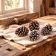 4 Natur Kiefernzapfen Deko für Weihnachtsdeko DIY Herbst Winter Tischdeko 2
