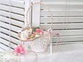 Blumenmädchen mit rosa Spitze für romantische Vintage Country - Hochzeit Blumenmädchen 3