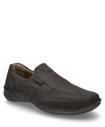 Dunkelbrauner Halbschuh mit Gummizug aus hochwertigem Leder gefertigt. Der Schuh zeichnet sich durch kontrastreiche Nähte und eine robuste leicht profilierte Sohle aus.