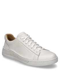 Biały sneaker zachwyca swoim prostym designem i wysoką jakością wykonania. Posiada sznurowanie i wykonany jest z gładkiego materiału który nadaje elegancki wygląd.