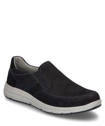 La chaussure basse est fabriquée en cuir noir et dispose d'une fermeture élastique confortable. La semelle claire et les fines coutures décoratives donnent à la chaussure une apparence élégante mais décontractée.