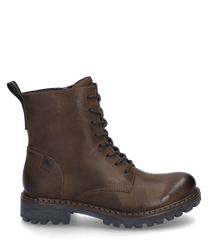 The ankle boot in the color Moro is made of high-quality leather and features a practical zipper on the side. It is characterized by a sturdy sole and a subtle brand embossing.