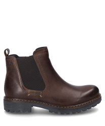 La bota en color Moro está hecha de cuero de alta calidad y cuenta con un elástico de goma para facilitar el calzado. El zapato tiene una suela de perfil robusto y es ideal para el uso diario.