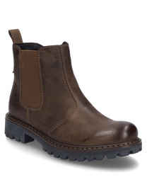 Die Stiefelette in der Farbe Moro besteht aus hochwertigem Leder und verfügt über einen seitlichen Reißverschluss für einfaches Anziehen. Die robuste Sohle und das schlichte Design machen sie ideal für den täglichen Gebrauch.
