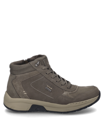 Zapatilla color topo con cordones fabricada en cuero de alta calidad. El zapato se destaca por su suela robusta y costuras decorativas discretas ideal para un look deportivo y elegante.