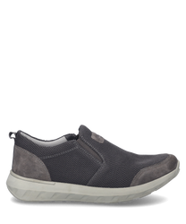 The sneaker in the color asphalt impresses with its simple design and a practical elastic closure. The upper material is made of a robust breathable fabric while the sole ensures optimal wearing comfort.