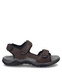 The brown sandal features a comfortable Velcro closure and is made from high-quality material. It offers optimal support and comfort for everyday wear.