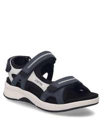 La sandalo in blu scuro-multicolore presenta un design sportivo con chiusura in velcro ed è realizzato in materiale di alta qualità. La scarpa offre una struttura aperta e confortevole ideale per le giornate calde.