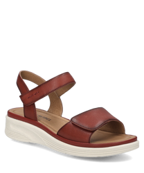 De sandaal in de kleur hibiscus is gemaakt van hoogwaardig materiaal en heeft een praktische klittenbandsluiting. De lichte gestructureerde zolen bieden extra comfort en stijl.