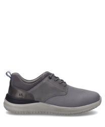 The half shoe in the color asphalt is made of a mixed material with lacing. Notable are the seamless transitions and the rounded sole for optimal wearing comfort.