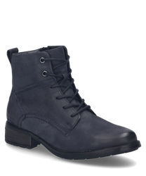 La bota en color Océano está hecha de cuero de alta calidad y cuenta con un sistema de cordones para un ajuste óptimo. El zapato tiene una suela robusta y es ideal para el uso diario.