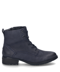 La bota en color Océano está hecha de cuero de alta calidad y cuenta con un sistema de cordones para un ajuste óptimo. El zapato tiene una suela robusta y es ideal para el uso diario.