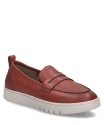 Il mocassino nel colore Hibiscus colpisce per il suo design semplice e una pratica chiusura con elastico. Il materiale liscio gli conferisce un aspetto elegante mentre la suola chiara crea un contrasto moderno.
