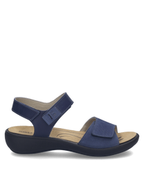 Blauwe sandaal met klittenbandsluiting. Gemaakt van stevig materiaal met comfortabele zool.