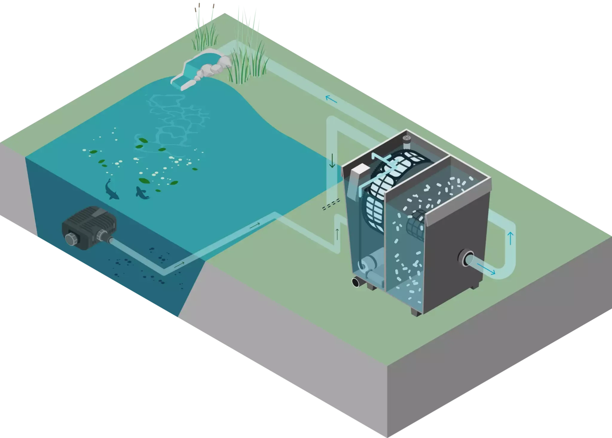OASE ProfiClear Premium Compact: gepumpte Filteranlage am Teich