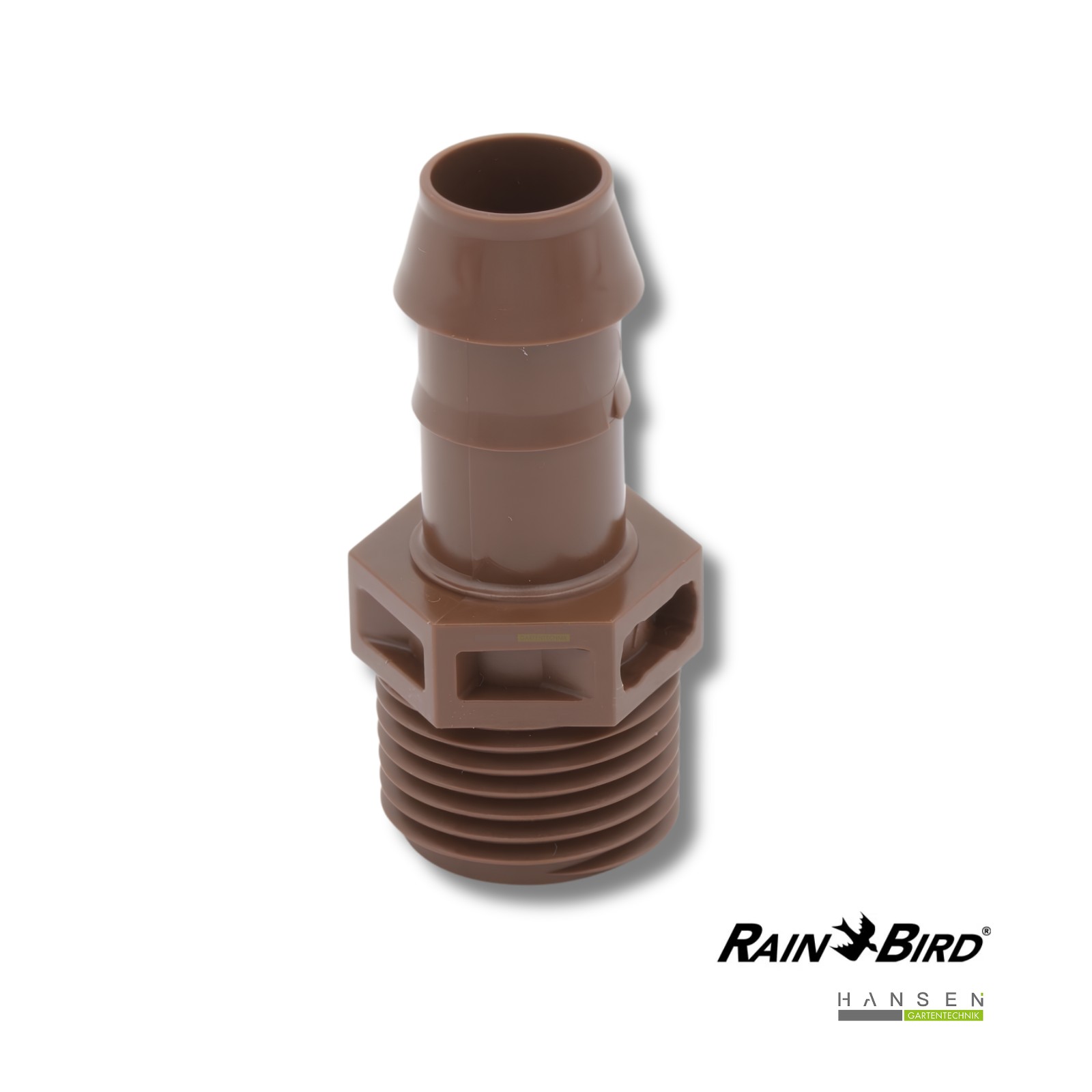 Abbildung zeigt freigestelltes Produktbild Rain Bird XFF Kupplung 17 mm 1/2 AG