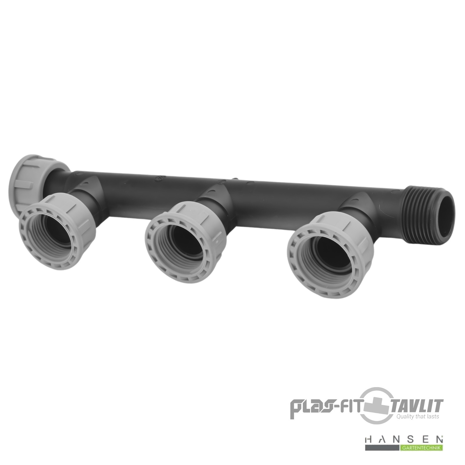 Abbildung zeigt freigestelltes Produktbild zu Tavlit Verteiler mit 3 Abgänge (4 x 1 IG x 1 AG) mit O-Ring Abbildung zeigt freigestelltes Produktbild zu Tavlit Verteiler mit 3 Abgänge (4 x 1 IG x 1 AG) mit O-Ring