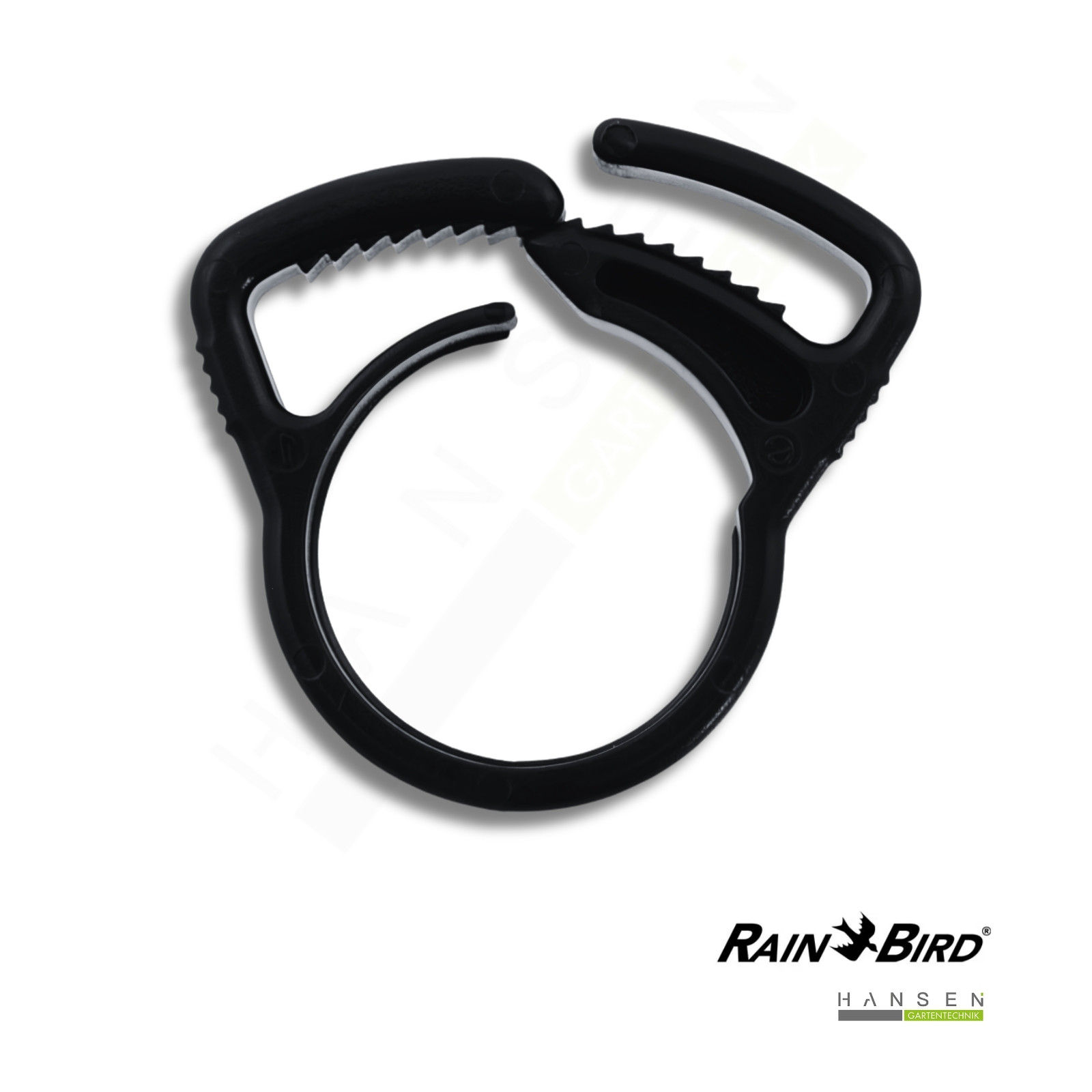 Abbildung zeigt freigestelltes Produktbild zu Rain Bird Rohrschelle PP für 16 mm Rohr