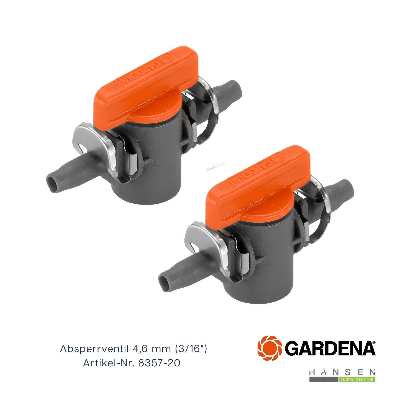 Abbildung zeigt freigestelltes Produktbild zum Lieferumfang bei Gardena MDS Absperrventil 4,6 mm Abbildung zeigt freigestelltes Produktbild zum Lieferumfang bei Gardena MDS Absperrventil 4,6 mm