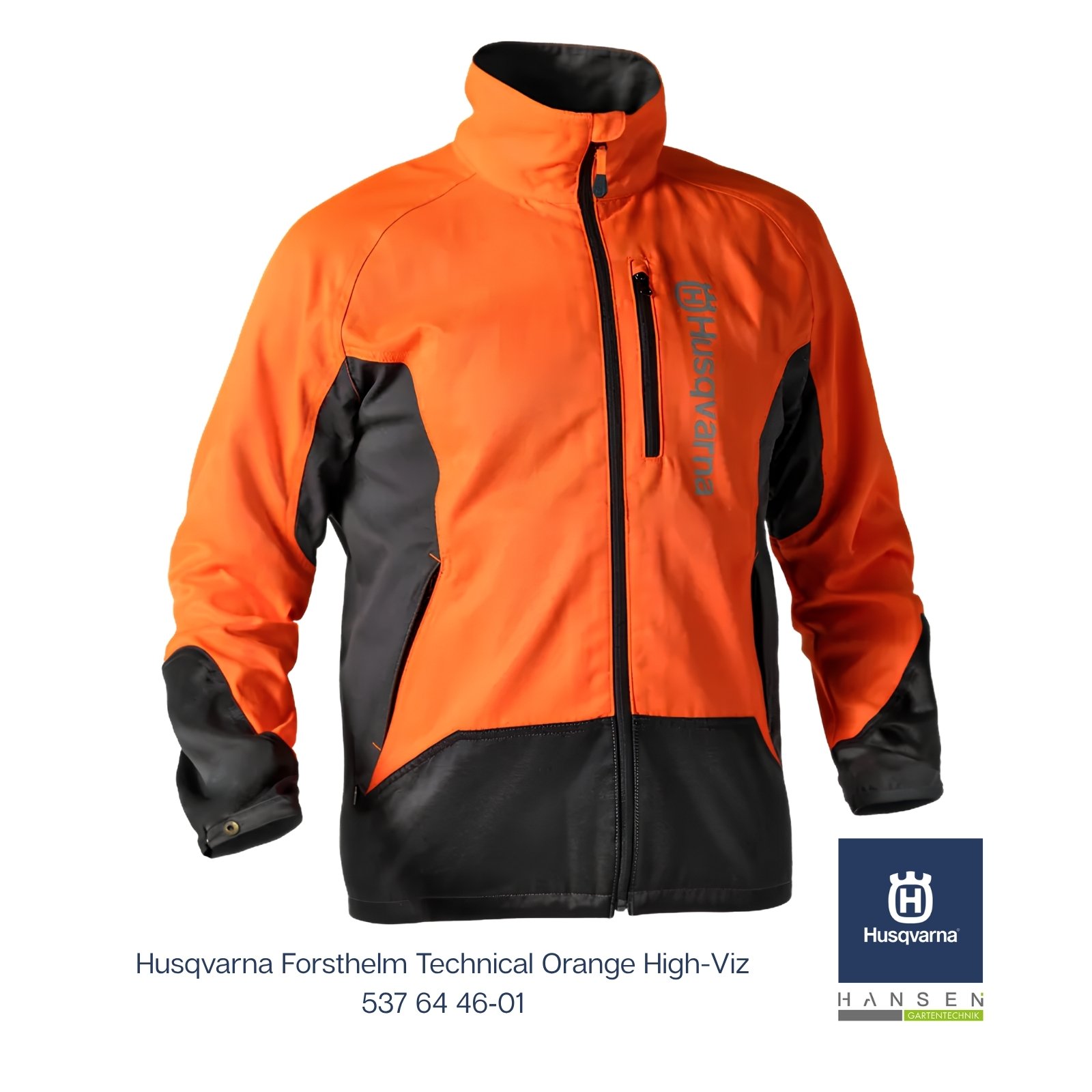 Abbildung zeigt freigestelltes Produktbild zu Husqvarna Classic Arbeitsjacke für Forstarbeiten und Einsätzen im Freien