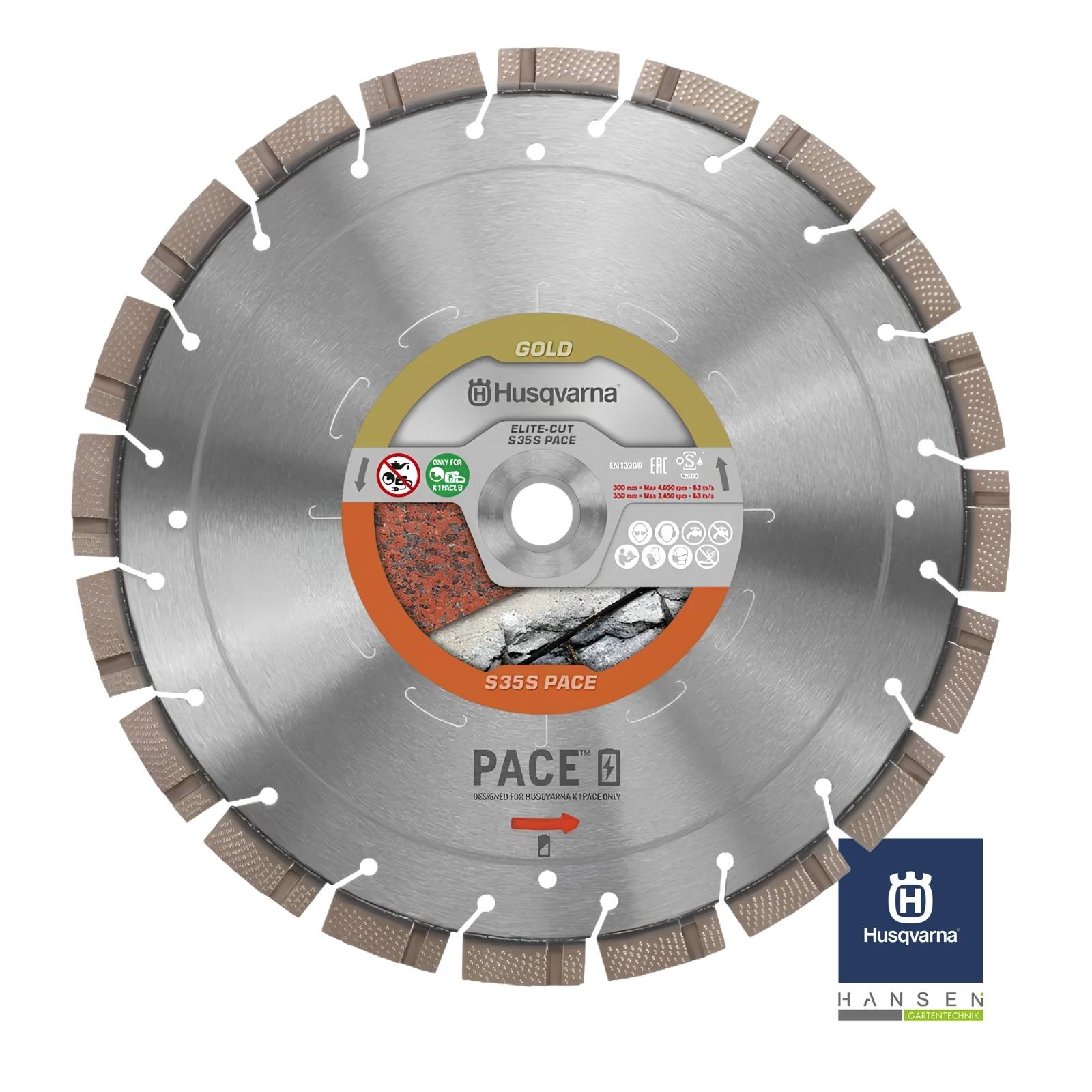 Husqvarna ELITE-CUT S35S PACE Diamanttrennscheibe 300 mm Husqvarna ELITE-CUT S35S PACE Diamanttrennscheibe 300 mm