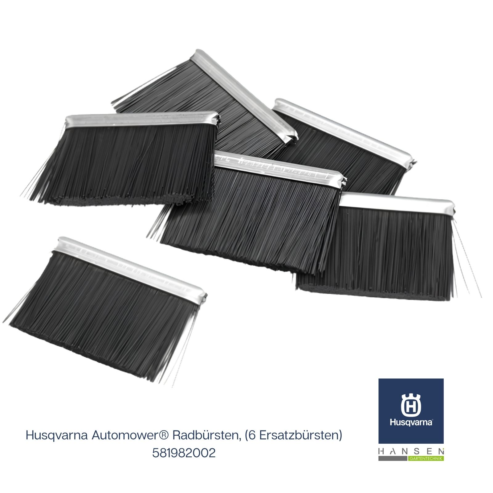 Husqvarna Automower Radbürsten Ersatz-Set mit sechs Bürsten Husqvarna Automower Radbürsten Ersatz-Set mit sechs Bürsten