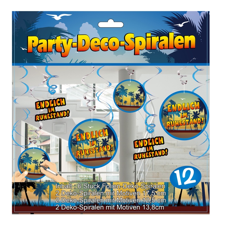 Deko Swirls Spiralen Endlich Ruhestand Rentner