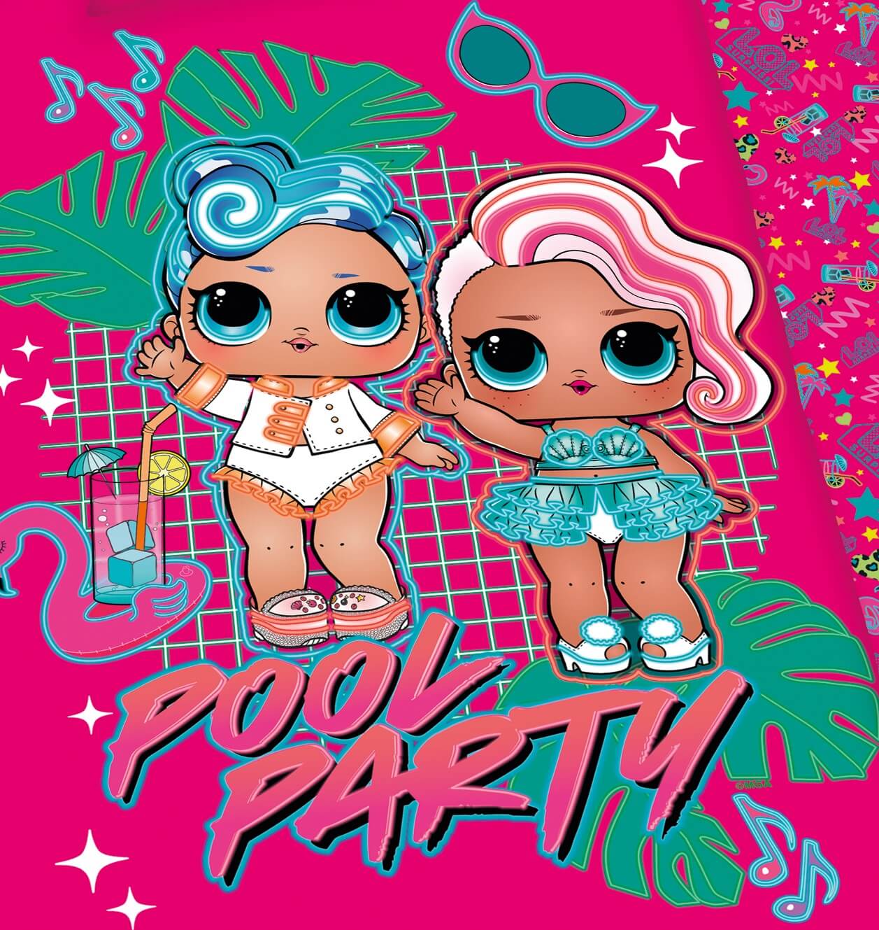 L.O.L. Surprise! Wende-Bettwäsche-Set 135x200 80x80 Baumwolle LOL Pool Party L.O.L. Surprise! Wende-Bettwäsche-Set 135x200 80x80 Baumwolle LOL Pool Party