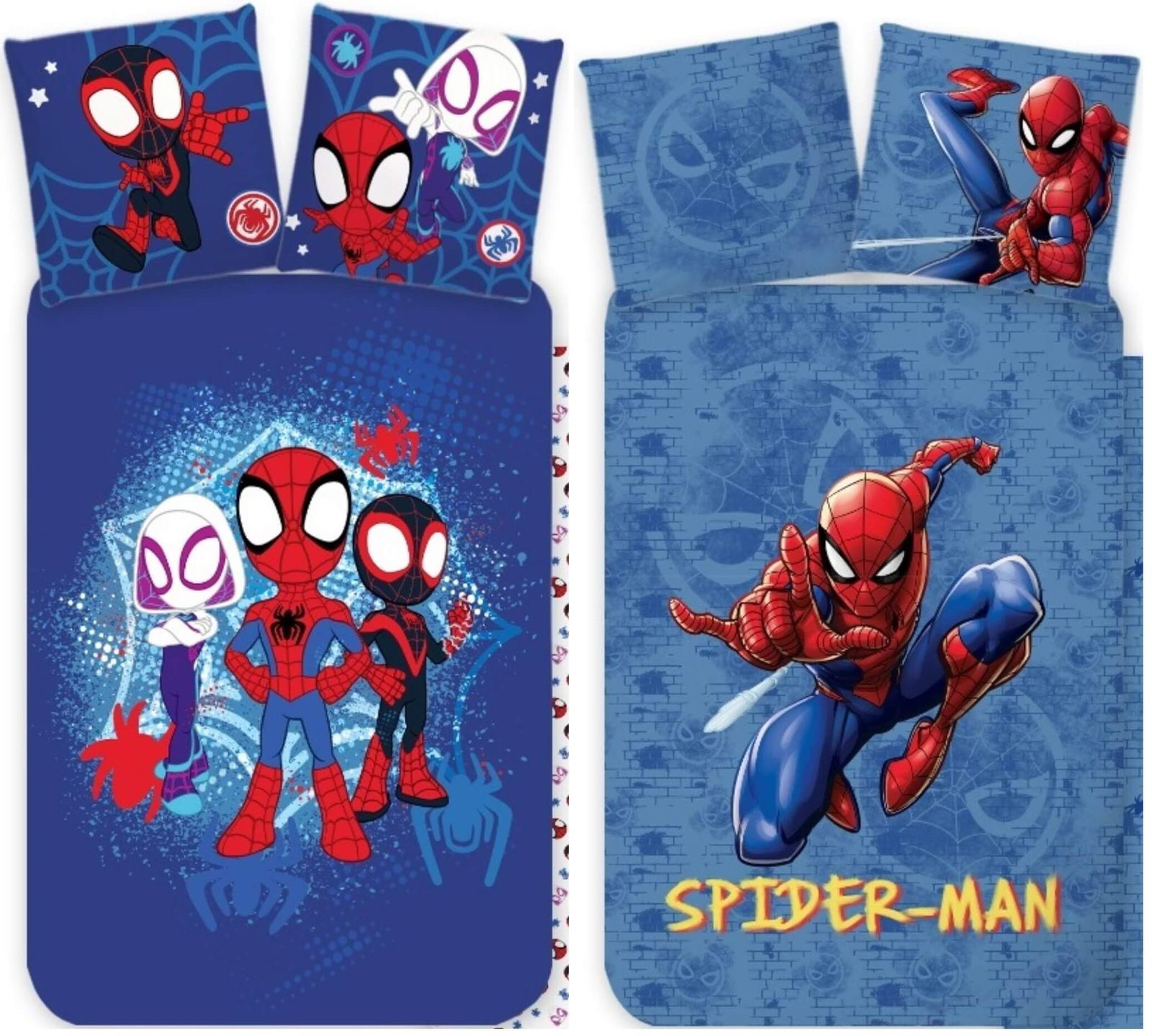Marvel Spiderman Spidey 2 x Wende-Bettwäsche Doppelpack 135x200 80x80 Baumwolle Marvel Spiderman Spidey 2 x Wende-Bettwäsche Doppelpack 135x200 80x80 Baumwolle