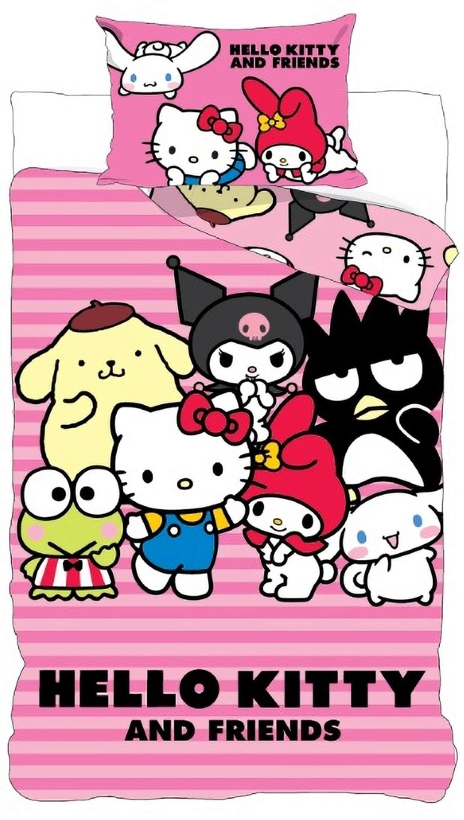 Hello Kitty & Friends Bettwäsche-Set Bettbezug 135x200 80x80 Baumwolle Bettzeug Hello Kitty & Friends Bettwäsche-Set Bettbezug 135x200 80x80 Baumwolle Bettzeug