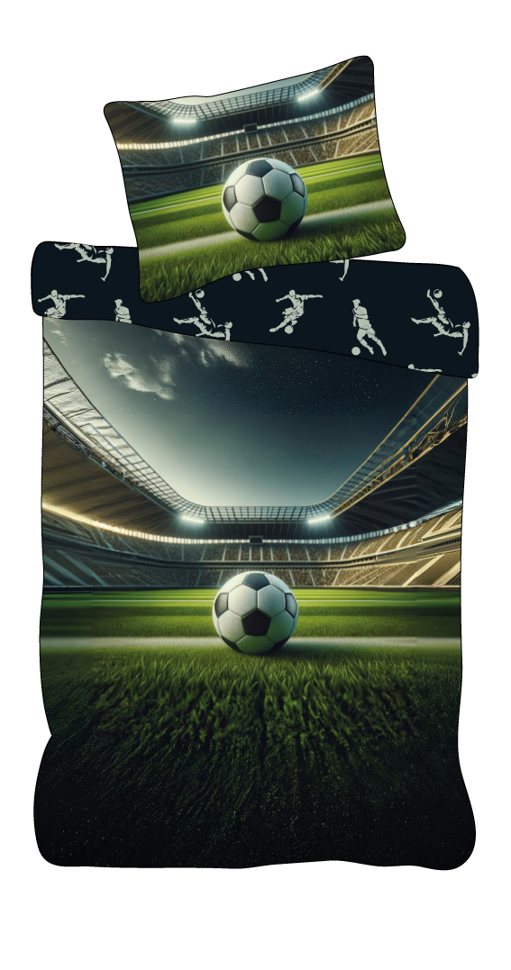 Fußball-Stadion Wende-Bettwäsche-Set 135x200 80x80 Baumwolle Fussball Bettzeug Fußball-Stadion Wende-Bettwäsche-Set 135x200 80x80 Baumwolle Fussball Bettzeug