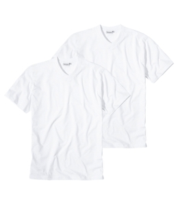 -2er Pack V-NECK weiß
