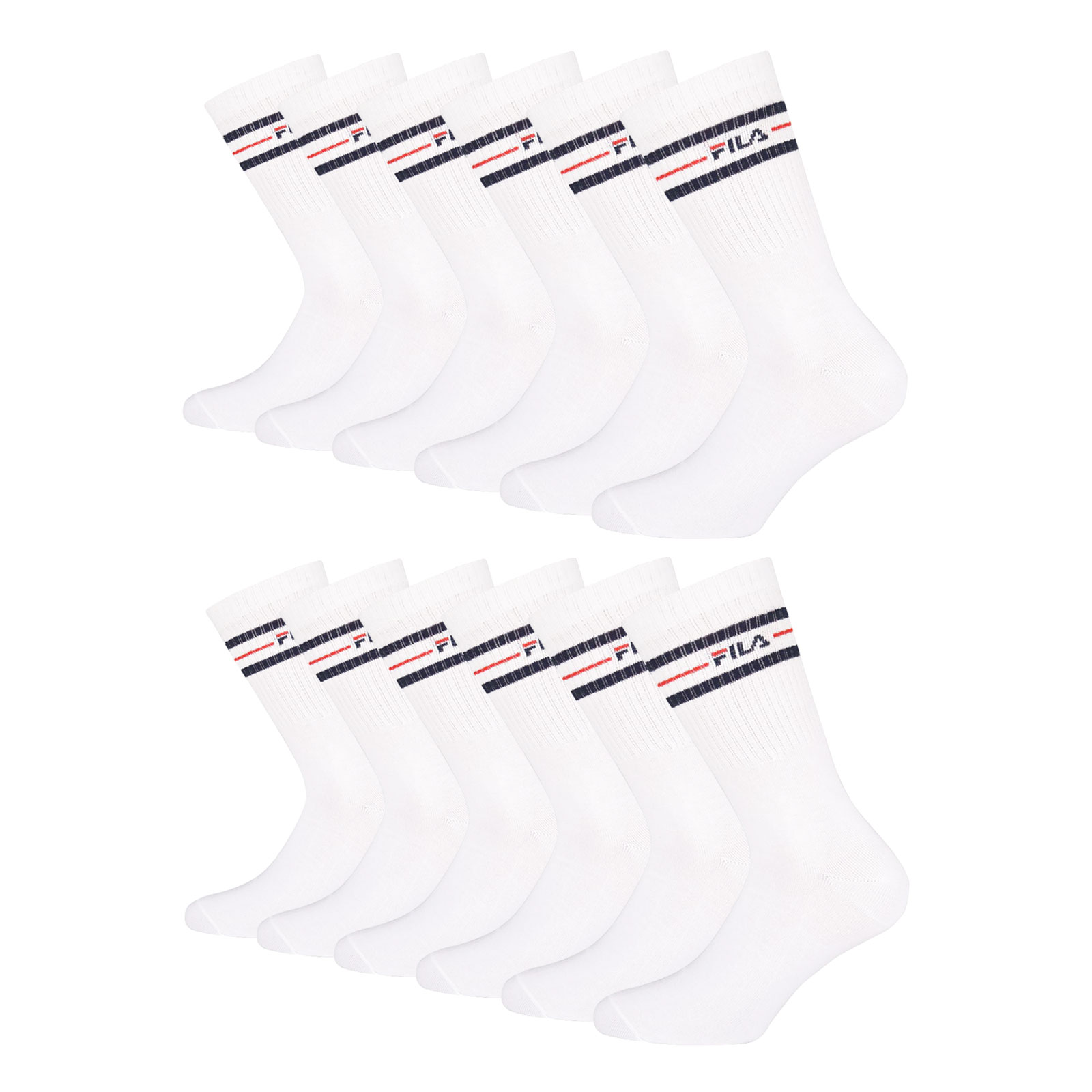6 Paar FILA Unisex Tennissocken Sportsocken Vintage Socken 6 Paar FILA Unisex Tennissocken Sportsocken Vintage Socken