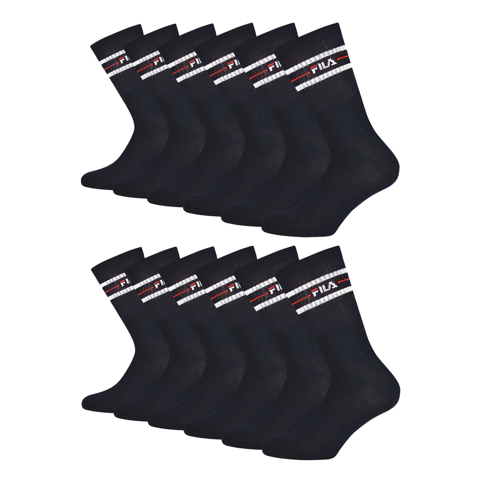 6 Paar FILA Unisex Tennissocken Sportsocken Vintage Socken 6 Paar FILA Unisex Tennissocken Sportsocken Vintage Socken