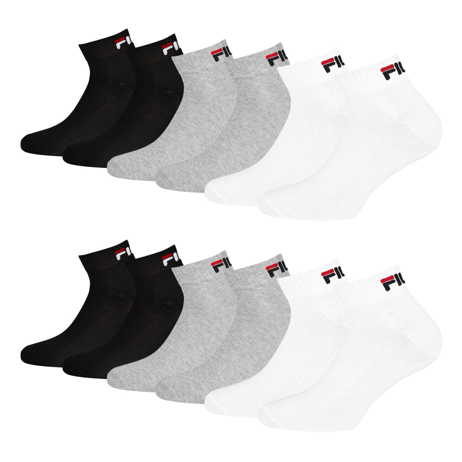 6 Paar FILA Unisex Quarter Socken Sportsocken Kurzsocken 6 Paar FILA Unisex Quarter Socken Sportsocken Kurzsocken