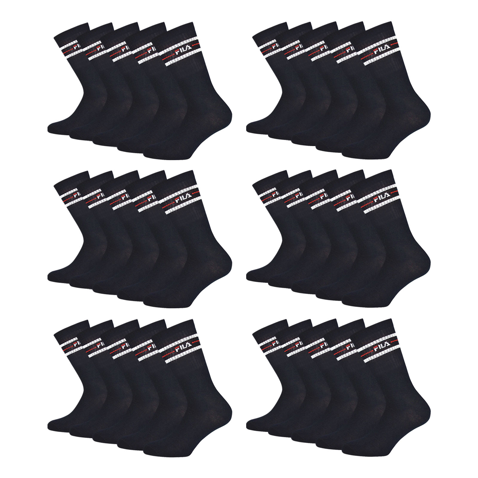 15 Paar FILA Unisex Sneaker Quarter Tennissocken Sportsocken 15 Paar FILA Unisex Sneaker Quarter Tennissocken Sportsocken
