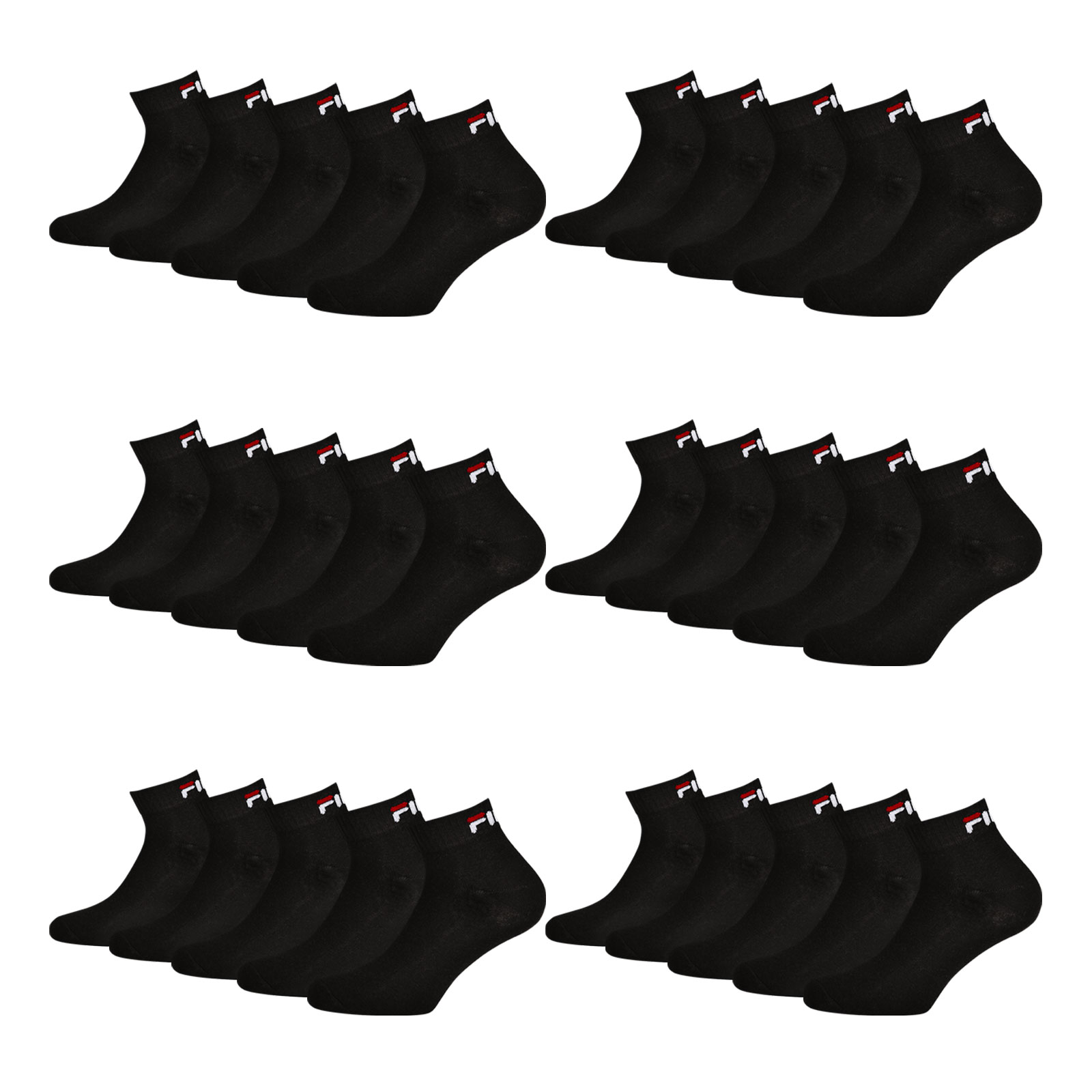 15 Paar FILA Unisex Sneaker Quarter Tennissocken Sportsocken 15 Paar FILA Unisex Sneaker Quarter Tennissocken Sportsocken