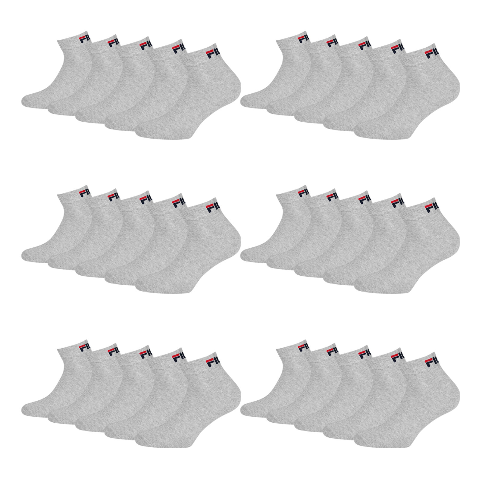 15 Paar FILA Unisex Sneaker Quarter Tennissocken Sportsocken 15 Paar FILA Unisex Sneaker Quarter Tennissocken Sportsocken