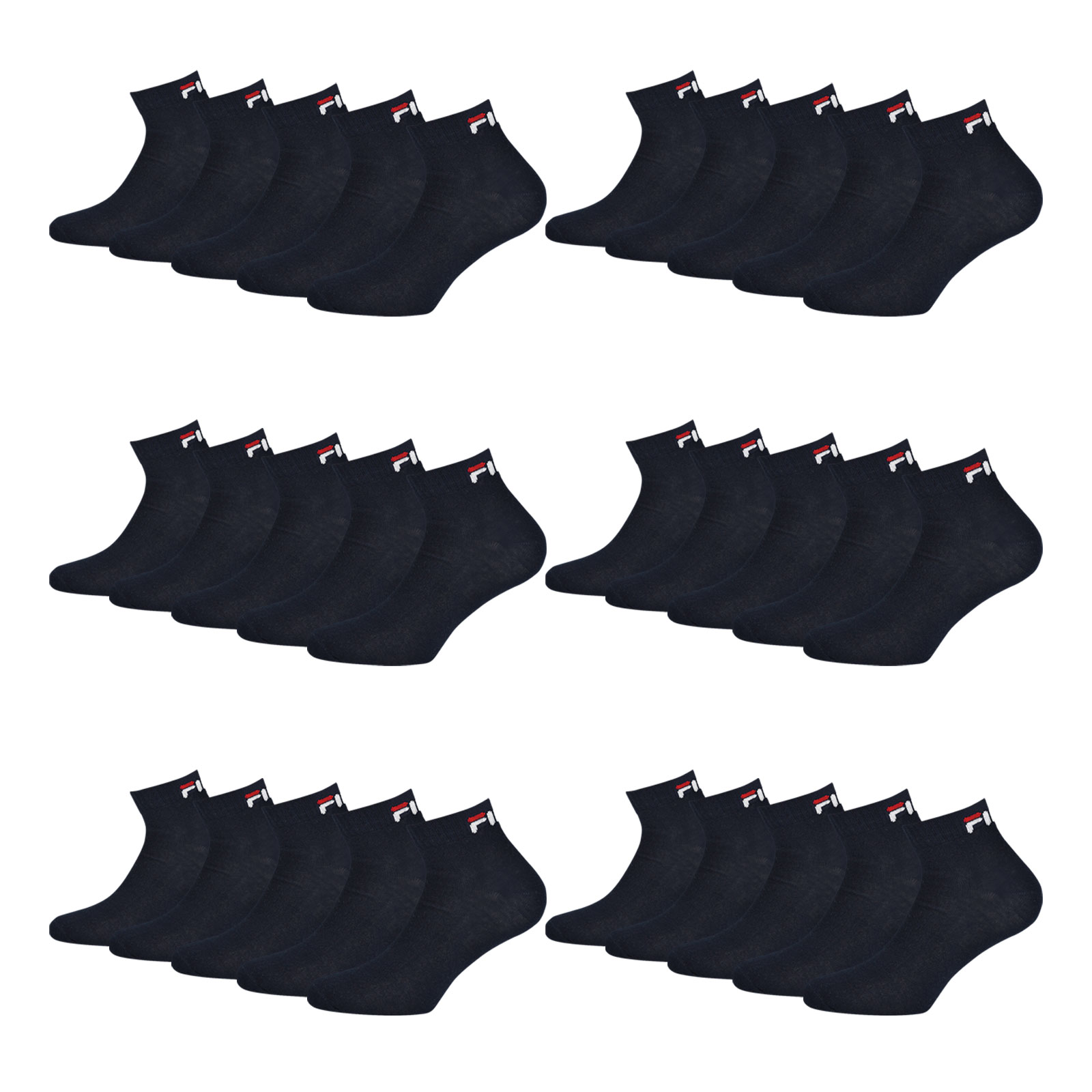 15 Paar FILA Unisex Sneaker Quarter Tennissocken Sportsocken 15 Paar FILA Unisex Sneaker Quarter Tennissocken Sportsocken